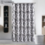 Waterproof Shower Curtain with 12 Hooks Mosaic Printed Bathroom Curtains Polyester Cloth Bath Curtain for Bathroom Decoration/