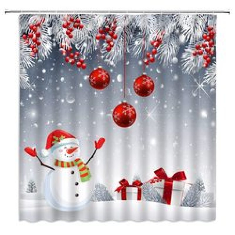 Clear Hotel 3D Shower Curtain, Famous Zhejiang Christmas Shower Curtain*