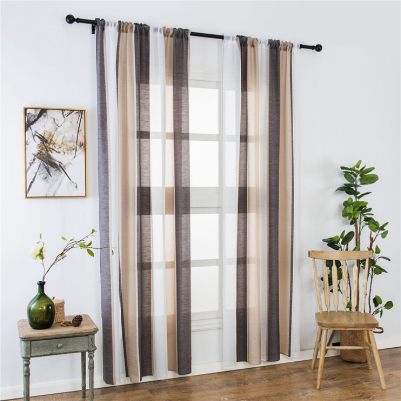 Productos Mas Vendidos En China Linen Cortinas, Online Store Guangzhou Window Curtain Sheer Panels/
