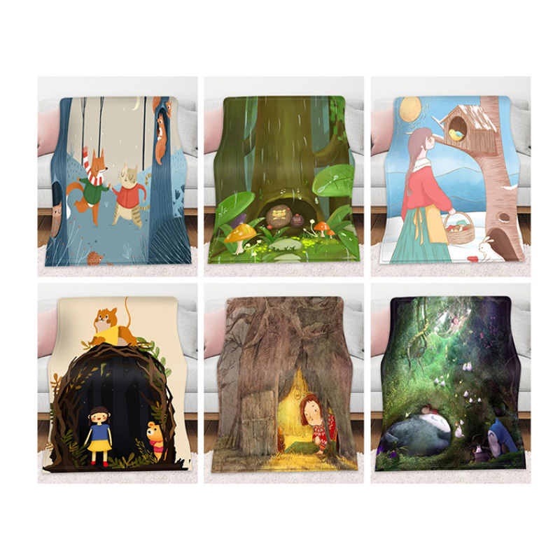 Customized Photo Throw Blanket Flannel Printing DIY Blanket Custom Thin Quilt for Bed for Adults Kids Gift/
