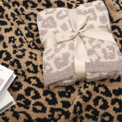 Nordic Style  Leopard print comfortable blanket beautiful pattern, thick blanket,/