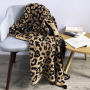 Nordic Style  Leopard print comfortable blanket beautiful pattern, thick blanket,/