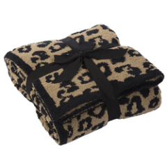 Nordic Style  Leopard print comfortable blanket beautiful pattern, thick blanket,/
