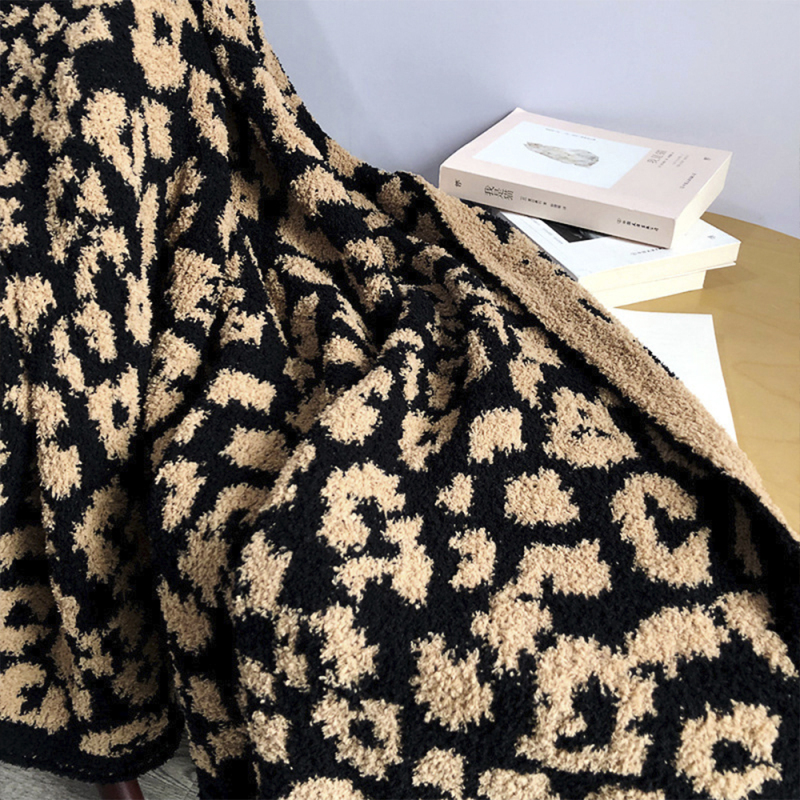 Nordic Style  Leopard print comfortable blanket beautiful pattern, thick blanket,/
