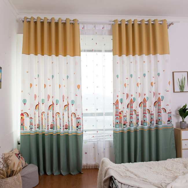 Contener home curtains for the living room fabric cortina infantil, Made in China latest curtains for boys room