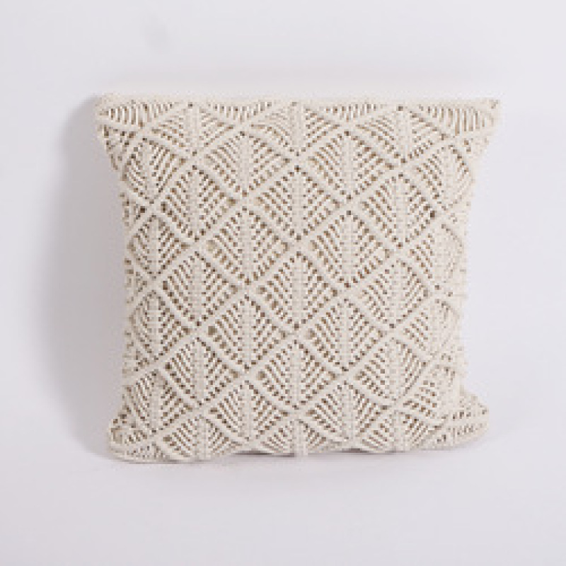 Chenille geometric cushion pillowcase cushion cover Nordic Moroccan  jacquard tassel pillowcase sofa/