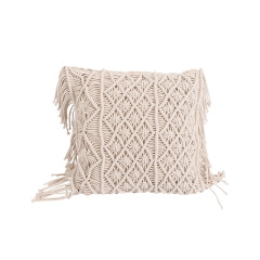 Chenille geometric cushion pillowcase cushion cover Nordic Moroccan  jacquard tassel pillowcase sofa/