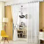 wholesale yarn curtain fabric with sheer, high quality luxury  curtain fabric with sheer tulle curtains sheer