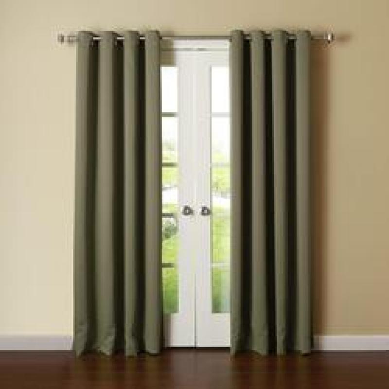 Polyester bedroom printed solid grommet high quality breathable blackout curtains