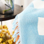blue black Pattern Nordic Throw Blanket For Sofa cover Towel Nap Blanket With Tassels Tablecloth  Home Bed Decoration/