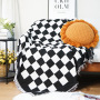 blue black Pattern Nordic Throw Blanket For Sofa cover Towel Nap Blanket With Tassels Tablecloth  Home Bed Decoration/