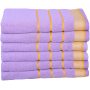 High water absorption, light weight cotton towel, 6 pieces, striped beach towel/