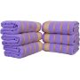 High water absorption, light weight cotton towel, 6 pieces, striped beach towel/