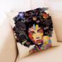 African Black Woman Cushion Linen, Decor Cushion Pillow/