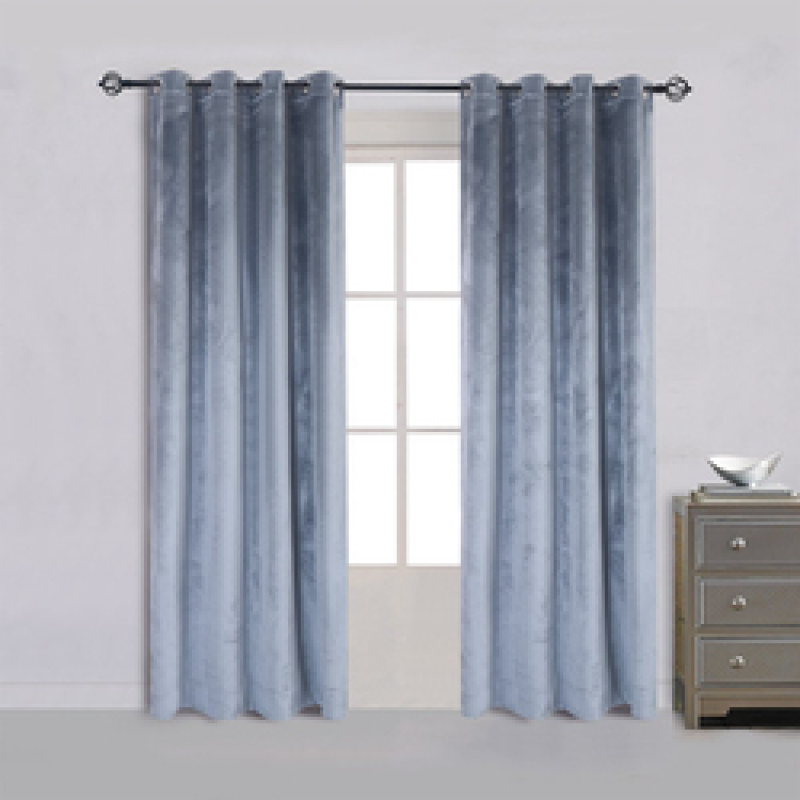 Europa Velvet Curtain Fabric Rideaux Curtain, Online Sale Bedspread And Matching Rideaux Bleu/