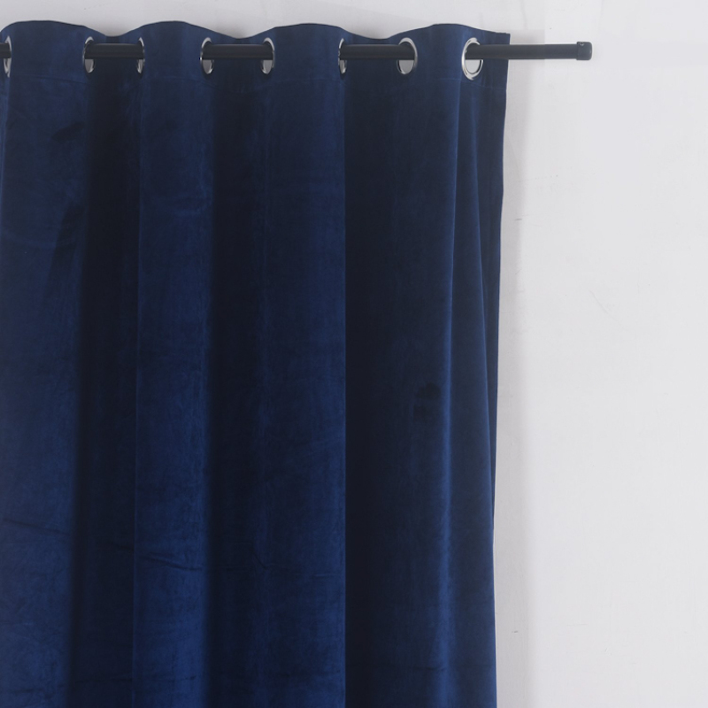 Europa Velvet Curtain Fabric Rideaux Curtain, Online Sale Bedspread And Matching Rideaux Bleu/