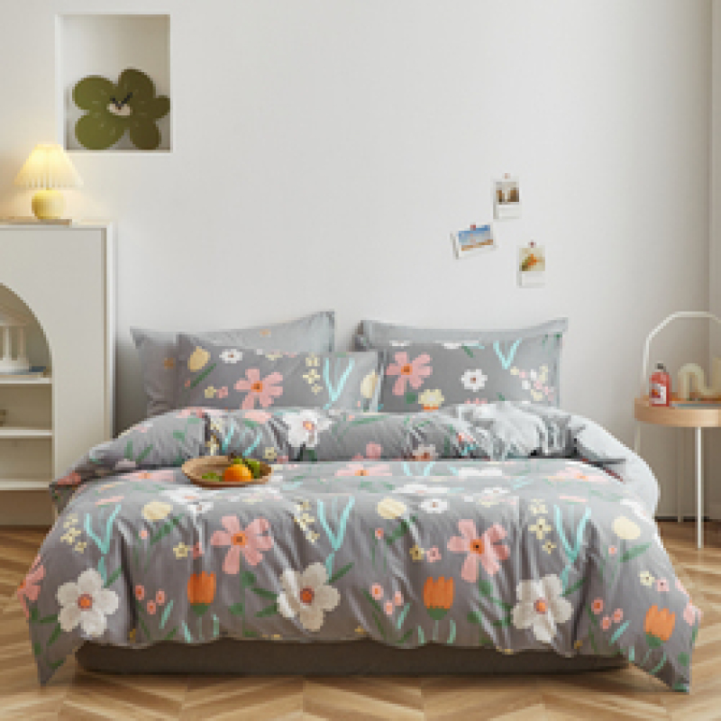 4 Pcs Bedsheets Bedding Set for Kids/ 100% Cotton Bedding Comforter Sets, Cheap Queen Size Adult Cartoon Modern 80 YK 1set 300tc