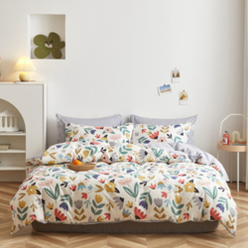 4 Pcs Bedsheets Bedding Set for Kids/ 100% Cotton Bedding Comforter Sets, Cheap Queen Size Adult Cartoon Modern 80 YK 1set 300tc