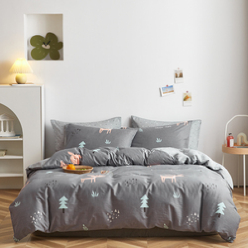 4 Pcs Bedsheets Bedding Set for Kids/ 100% Cotton Bedding Comforter Sets, Cheap Queen Size Adult Cartoon Modern 80 YK 1set 300tc