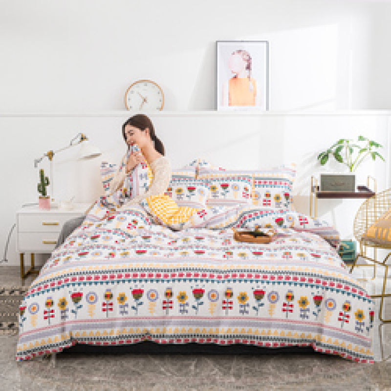 4 Pcs Bedsheets Bedding Set for Kids/ 100% Cotton Bedding Comforter Sets, Cheap Queen Size Adult Cartoon Modern 80 YK 1set 300tc