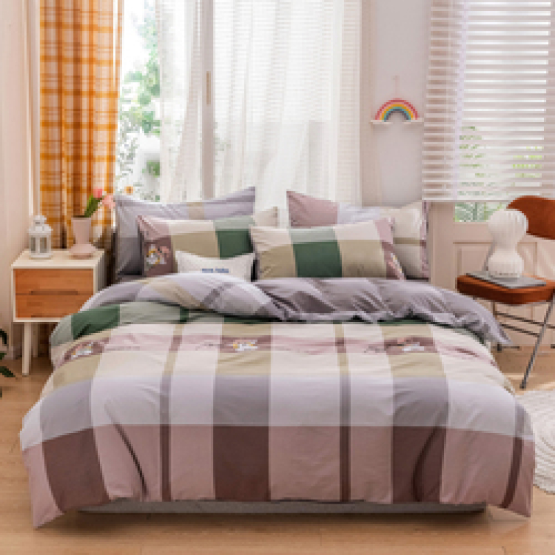 4 Pcs Bedsheets Bedding Set for Kids/ 100% Cotton Bedding Comforter Sets, Cheap Queen Size Adult Cartoon Modern 80 YK 1set 300tc