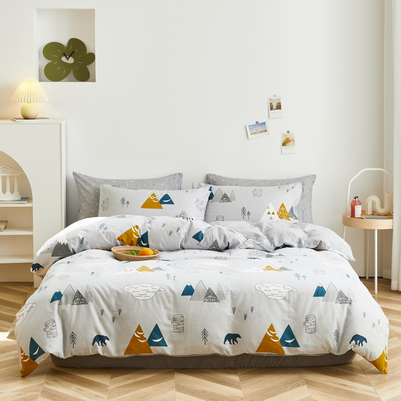 4 Pcs Bedsheets Bedding Set for Kids/ 100% Cotton Bedding Comforter Sets, Cheap Queen Size Adult Cartoon Modern 80 YK 1set 300tc
