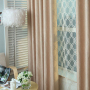 Beige Embossed Blackout Living Room Curtain