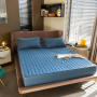 Skin-friendly and thick Cotton pillowcase Soft Twin Full Queen King Bed Fitted Sheet Cover Mattress Cover Protector Bedding Set