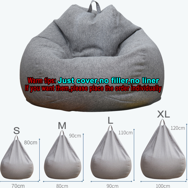 Dropshipping Factory Wholesale Lazy Bean Bag Sofa Chair Cover No Filler Floor Seat Tatami
