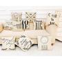 New Black And White Simple Cushion Cover, Nordic Style Home Cotton And Linen Cushion Cover /