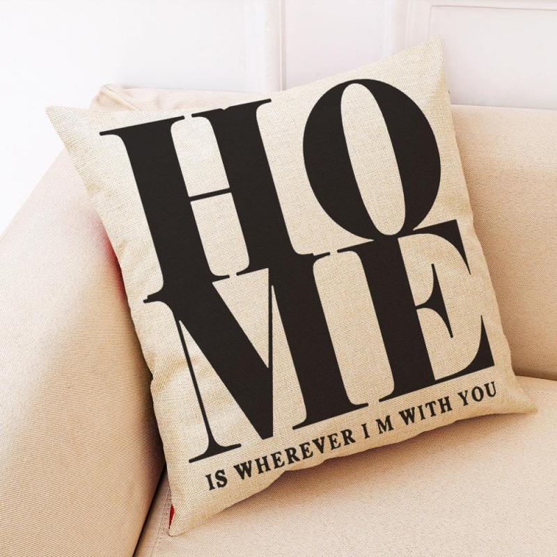 New Black And White Simple Cushion Cover, Nordic Style Home Cotton And Linen Cushion Cover /