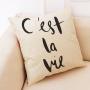 New Black And White Simple Cushion Cover, Nordic Style Home Cotton And Linen Cushion Cover /
