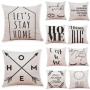 New Black And White Simple Cushion Cover, Nordic Style Home Cotton And Linen Cushion Cover /