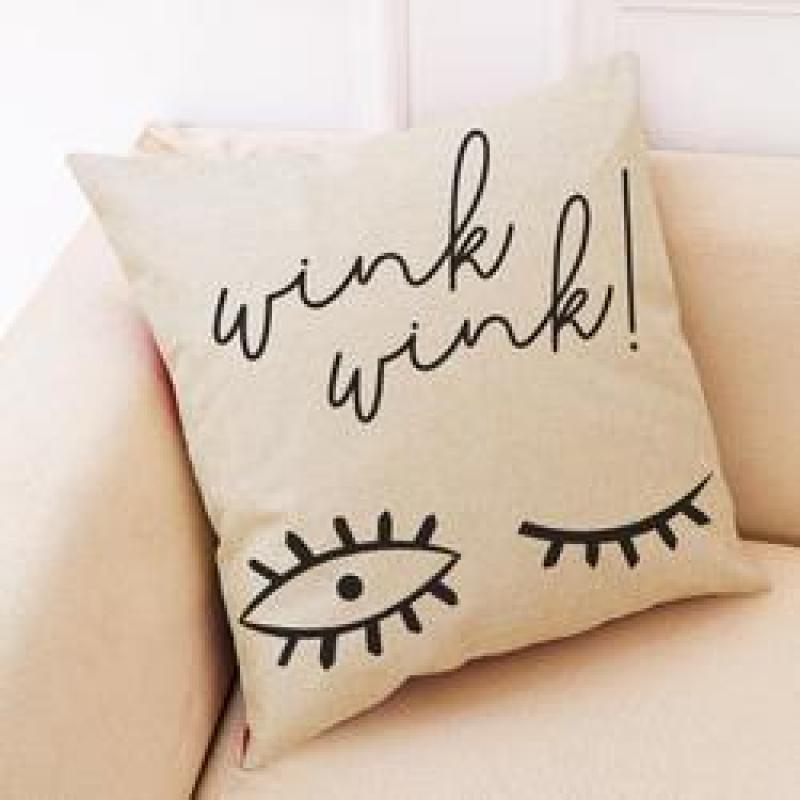 New Black And White Simple Cushion Cover, Nordic Style Home Cotton And Linen Cushion Cover /
