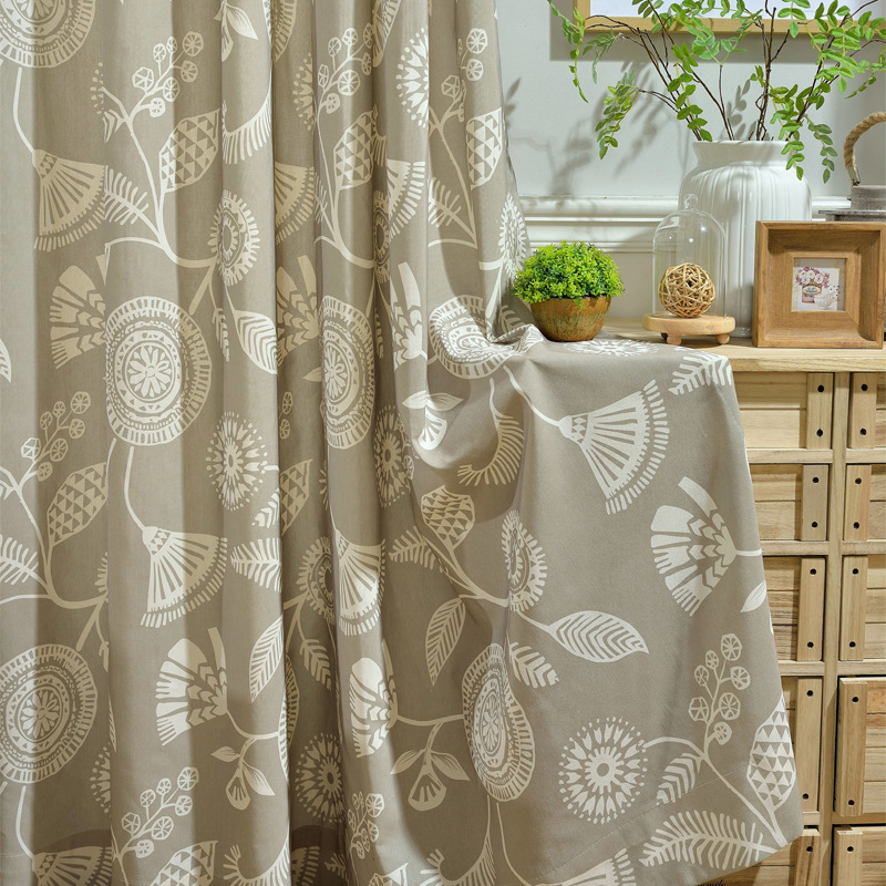 Products Supply Baby Furniture Blackout Cortinas Precios,Cheap Home Textile Curtains Printed Leaves And Floral Curtains#