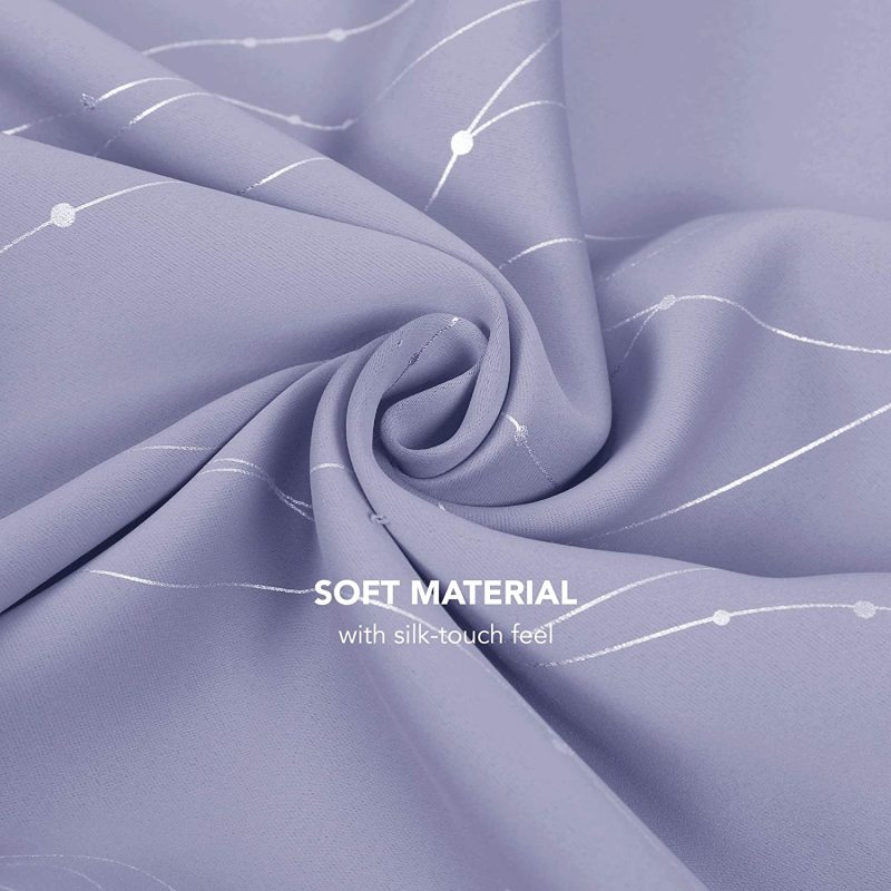 New style heat-insulating short curtains in 2 packs, purple blackout curtains for small windows in the living room/