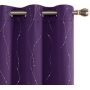 New style heat-insulating short curtains in 2 packs, purple blackout curtains for small windows in the living room/