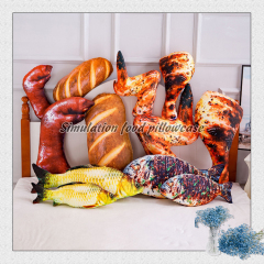 Simulation food doll plush cushion, snack pillow,3D printed pillow case/