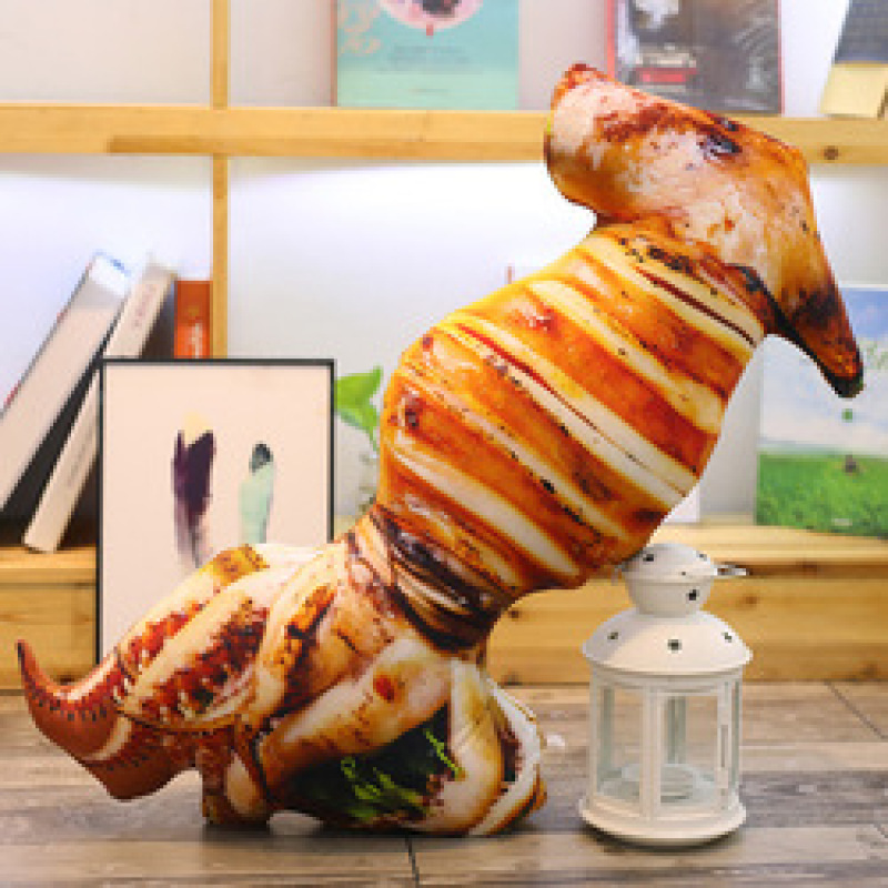 Simulation food doll plush cushion, snack pillow,3D printed pillow case/