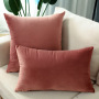 Black Velvet Pillow Covers For Sofa, Black Soft Cushion Covers /