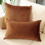 Black Velvet Pillow Covers For Sofa, Black Soft Cushion Covers /