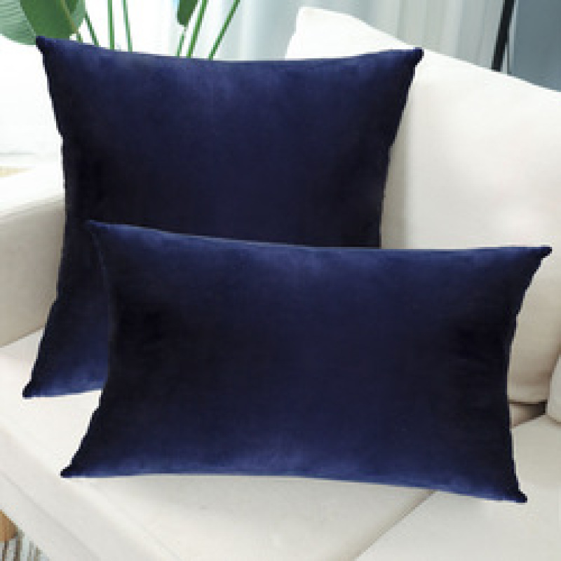 Black Velvet Pillow Covers For Sofa, Black Soft Cushion Covers /