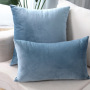 Black Velvet Pillow Covers For Sofa, Black Soft Cushion Covers /