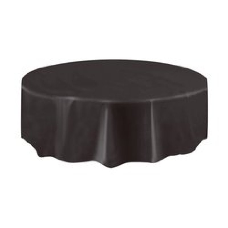 High Quality Water proof White Black Disposable Plastic Solid 108 inch round tablecloth 120 inch For Party Birthday Kitchen