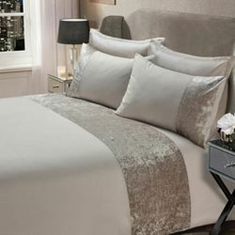 Single/Double/Super King/king size bedding set duvet covers with Crushed Velvet Panel Band, home bedding set wholesale bedspread
