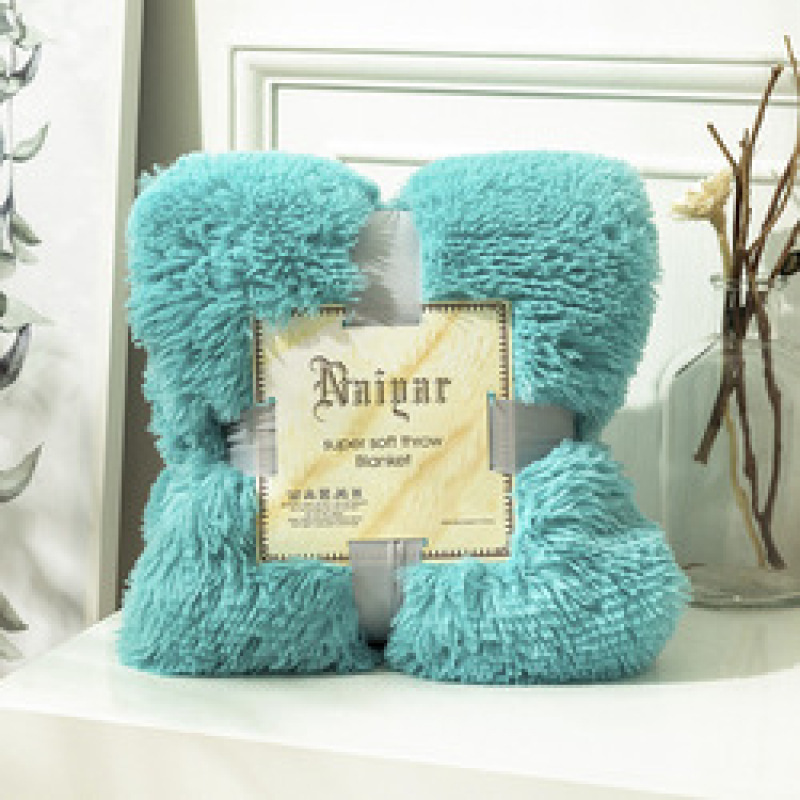 New Soft Long Shaggy Fuzzy Fur Faux Fur Warm Elegant Cozy with Fluffy Sherpa Throw Blanket Bed Sofa Blanket
