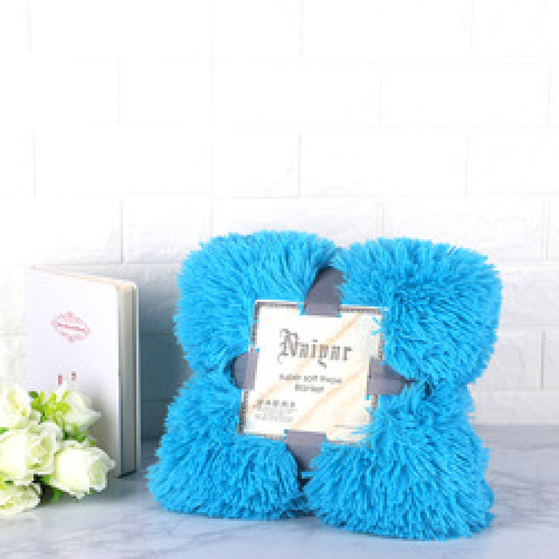 New Soft Long Shaggy Fuzzy Fur Faux Fur Warm Elegant Cozy with Fluffy Sherpa Throw Blanket Bed Sofa Blanket