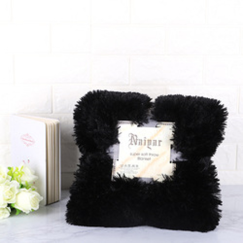 New Soft Long Shaggy Fuzzy Fur Faux Fur Warm Elegant Cozy with Fluffy Sherpa Throw Blanket Bed Sofa Blanket