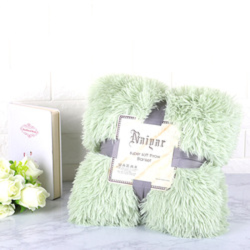 New Soft Long Shaggy Fuzzy Fur Faux Fur Warm Elegant Cozy with Fluffy Sherpa Throw Blanket Bed Sofa Blanket