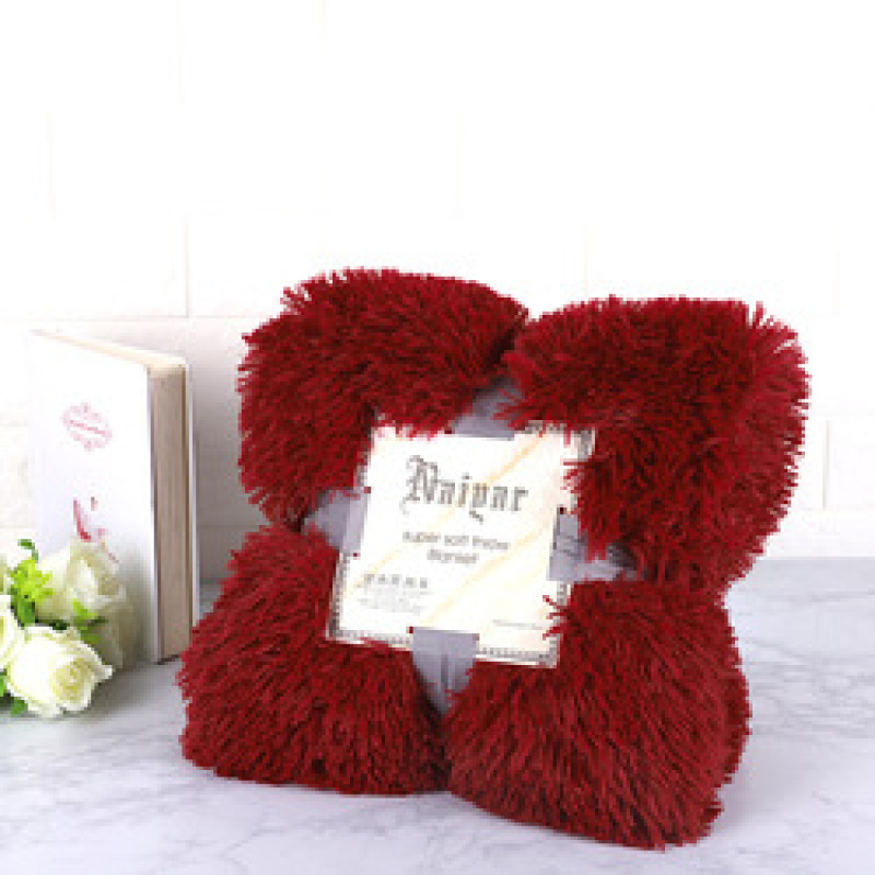 New Soft Long Shaggy Fuzzy Fur Faux Fur Warm Elegant Cozy with Fluffy Sherpa Throw Blanket Bed Sofa Blanket